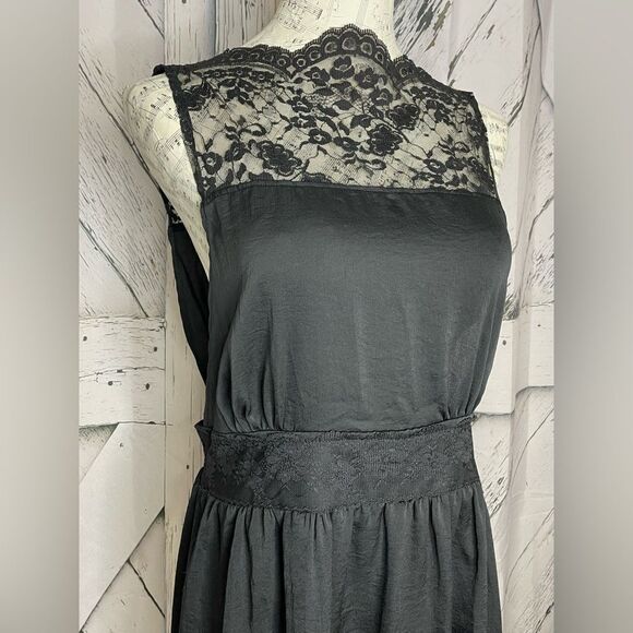 Free People Tea for Two Black Lace Dress L - Picture 3 of 8